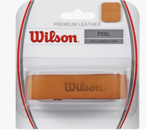 Wilson Premium Leather Replacement Grip (Pack of 1) Brown