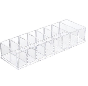Transparent Acrylic Makeup Organizer Simple Plain Storage Desk & Drawer Cosmetics Organizer