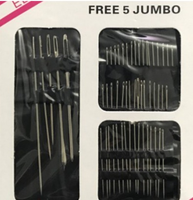 55pcs/set Stainless Steel Sewing Needles Pins Kit Home DIY Crafts Household Handmade Needlework Accessories