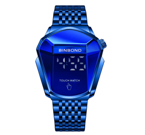 BINBOND Original Locomotive Unique Stainless Luxury Waterproof Gold Swiss Touch Watch For Men Trendy Watch Style Concept Watch M4