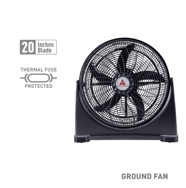 Hanabishi Ground Fan 20" HHURRIC - 20 | 20 inch Trending 3 Speed Low Noise Electric Fan