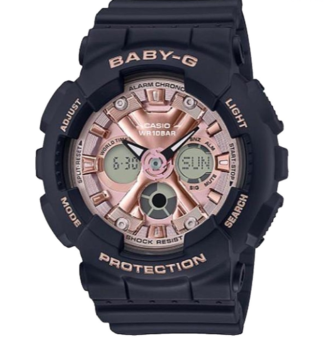 Casio Baby-g BA-130-1A4 Digital Analog Rubber Strap Watch For Women