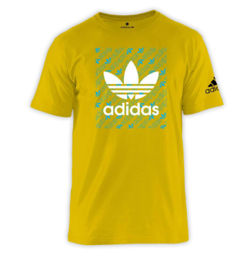 MEN ADIDAS movement Short sleeve T-shirt(Yellow and blue)