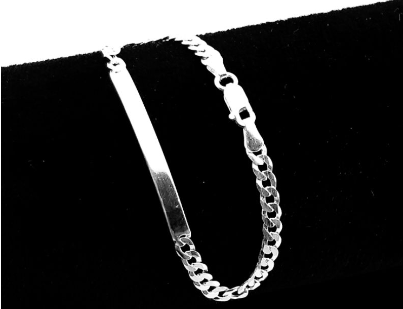 Unisilver 925 Sterling Silver Baby's ID Bracelet