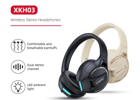 Monster XKH03 Bluetooth Headset with Mic V5.3 HIFI Foldable Gaming Headset - Good Sound Quality