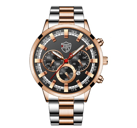 Binbond Original Luxury Gold Men's Watch Waterproof Stainless Steel Quartz Luxury Business Calendar Fashion Men's Watch M1