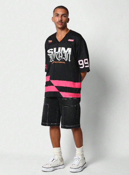 SUMWON Tee With Motocross Detail