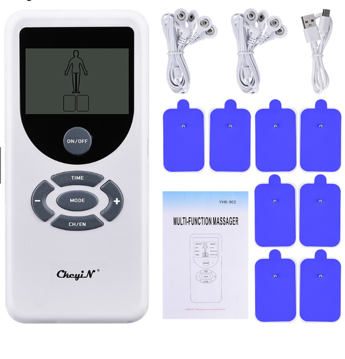 Meridian Physiotherapy Massager TENS Pulse Massager with 8 Pads Muscle Stimulator Device for Slimming Scraping
