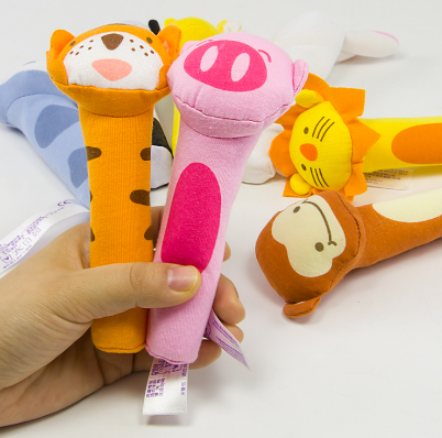 Animals Baby Rattles Soft Plush Toys Handing BB Sounder Bell Educational Toys