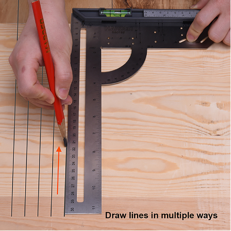 Harden 580762 12” Multi-purpose Triangle Square 12Inch carbon steel square Adjustable stainless stee