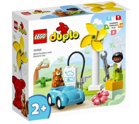 Lego 10985 Duplo Wind Turbine and Electric Car 16 pcs Building Blocks