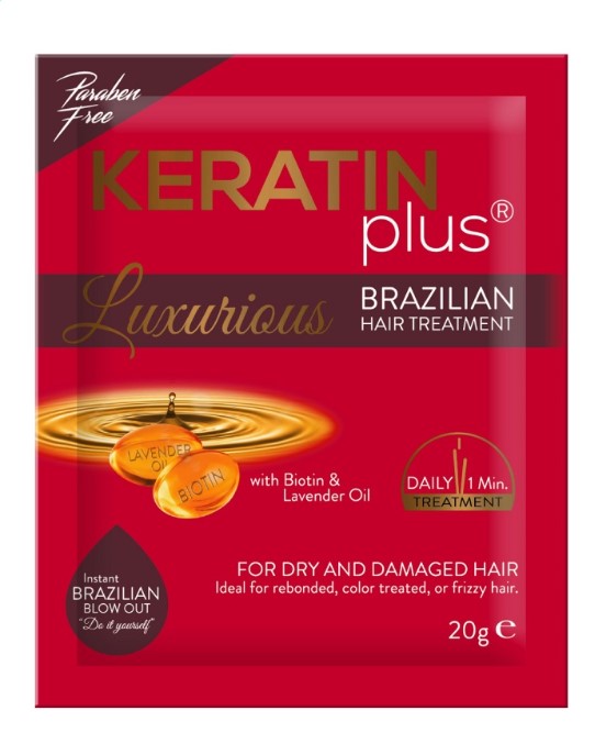 Keratin Plus Luxurious Brazilian Hair Treatment 20G 6S