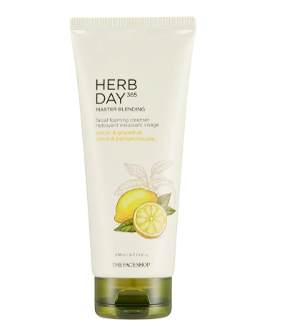 The Face Shop Herb Day 365 Master Blending Facial Foaming Cleanser Lemon & Grapefruit