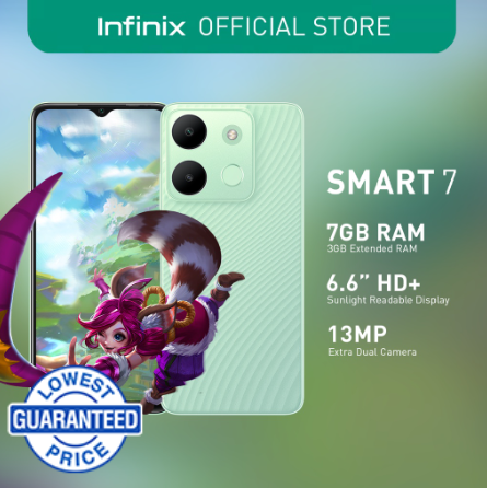 Infinix Smart 7, 4GB + 64GB (1 year local warranty)