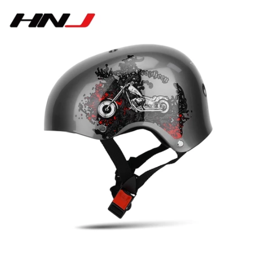 HNJ MOB-AA W-D Motorcycle Bike Nutshell Helmet Open Face Skateboard Helmets HNJ29
