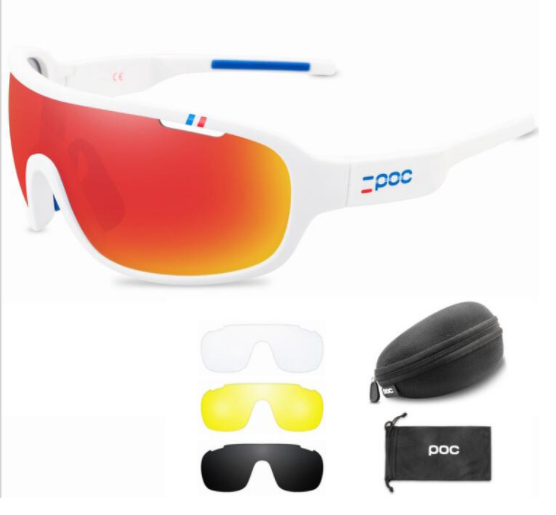 Sports Eyewear Glasses Wind Proof Cycling Sunglasses with 4 Lenses