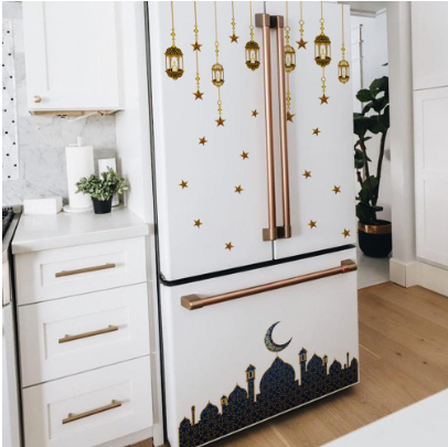 Wall Decoration Stickers, Islamic Muslim Elements Background Wall Decoration Stickers Living Room Bedroom Wall Stickers