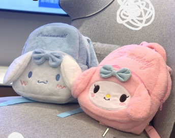 New My Melody Cinnamoroll Plush Backpack Mini School Bag For Kids Women