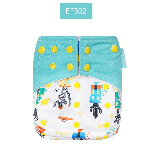 Happyflute Baby Cloth Diapers Double Gusset Washable Cloth Nappy Without Insert HF19
