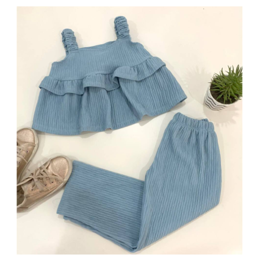 Sophia Gingham Fashion OOTD Terno for Kids-Girls D24