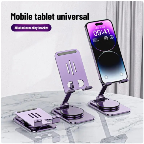 Desktop Phone Stand Aluminum Alloy Stable Folding Bracket Universal Rotating Phone Accessories Smartphone Mount Thickened Stand