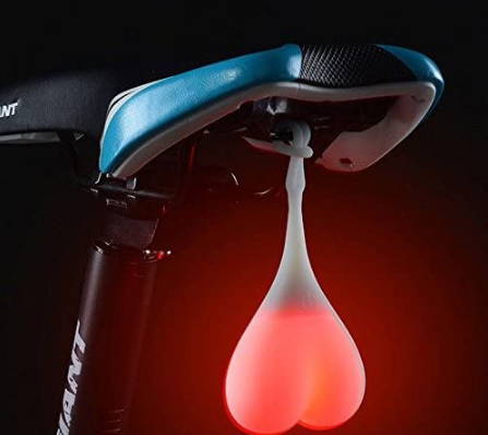 MTB Road Bike LED Silicon Egg Waterproof Bicycle Safety Heart Night Tail Light