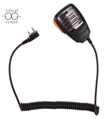 2 Pin PTT Handheld Speaker Mic For Baofeng Kenwood TYT Radios Walkie-Talkie Ear