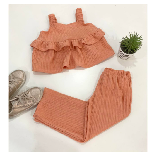 Sophia Gingham Fashion OOTD Terno for Kids-Girls D26