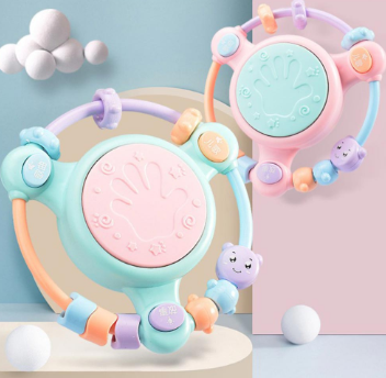 Baby Hand Drum Toys Newborn Educational Early Learning Music Rattles Toys 0-12 Months