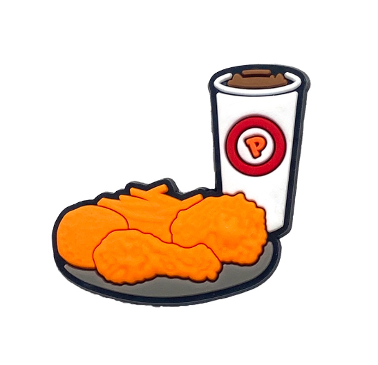 Cartoon Hamburger Food Croc Accessories Fried Chicken Jibbits Charm Popeyes Fries Jibits Crocs for Women Shoe Charms Pins Decoration f19