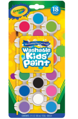 Crayola 18 Colors Washable Kids Paint