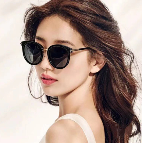 Round Plastic frame Shades Sunglasses women Mirror glasses uv400 Speck Mata Eyeglasses Colour
