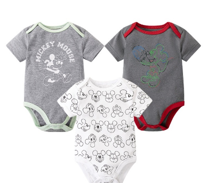 Disney Baby Boys Bodysuits - Mickey Mouse Newborn Baby Clotehs 0-12M