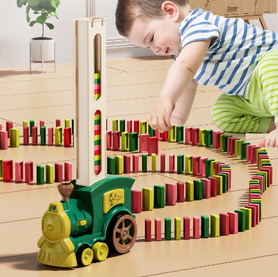 Domino Electric Train Children's Puzzle Building Block Toy