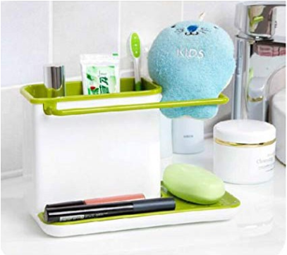 3 in 1 Sink Tidy Cleaning Kitchen Brush Sponge Sink Draining Towel Rack Washing Holder