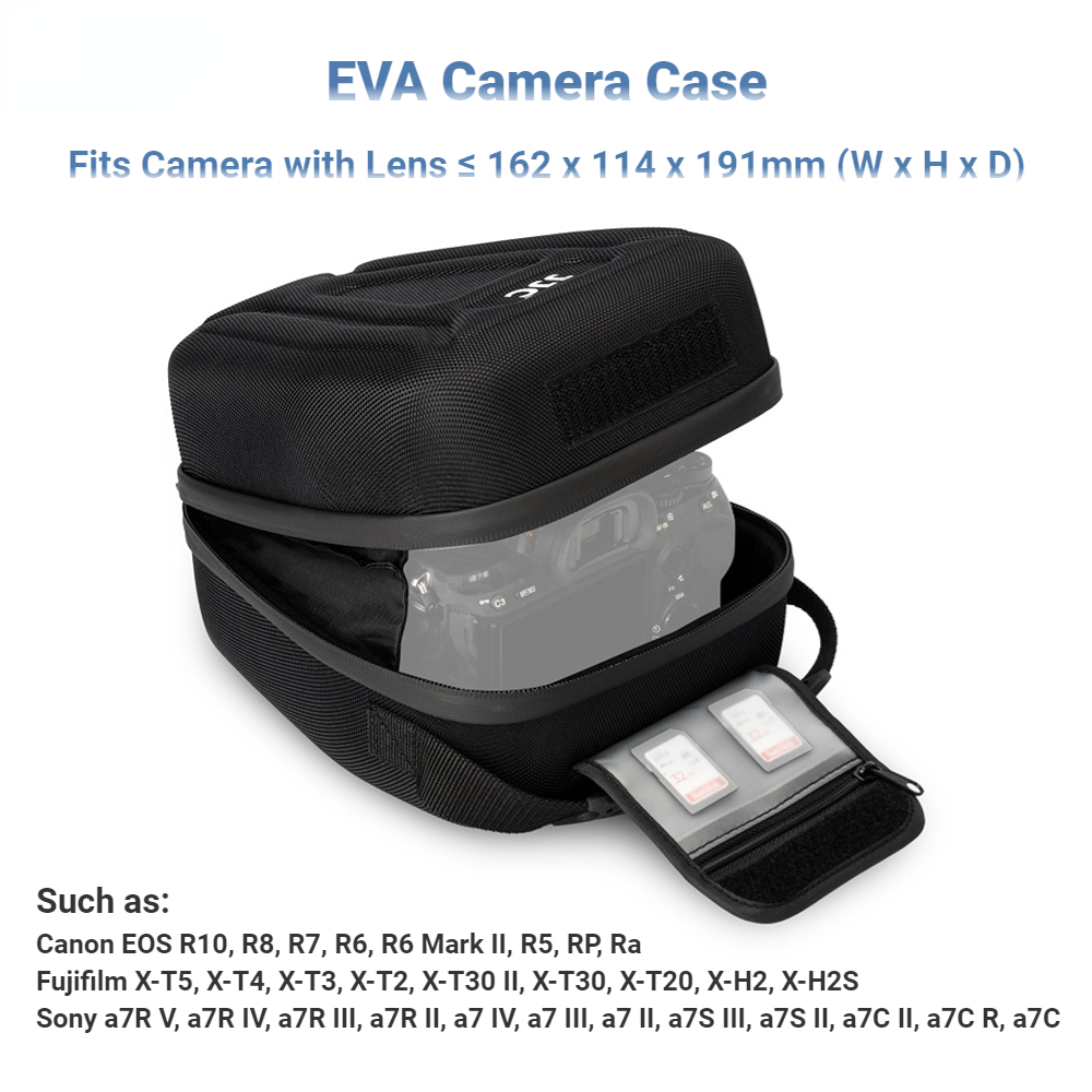 JJC Camera Case Hard Shell Protective Holder Belt Bag for SLR Camera with Lens Sony a7R V a7 IV a7S III a7C II R A7R5 A7M4 A7R4