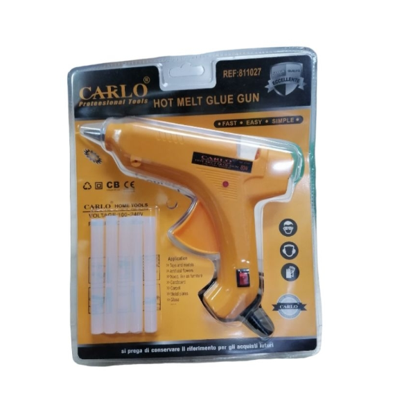 CARLO Heavy-Duty Hot Melt Glue Gun with free glue sticks