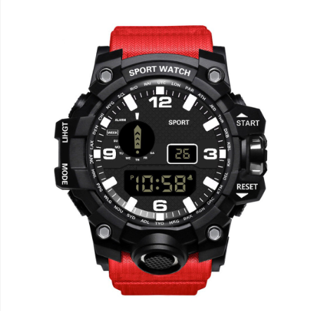 Original Luxury Digital Fashion Sports Waterproof Watch Outdoor Men Women Running Electronic Watch RED