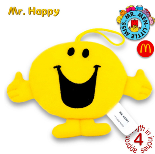 Mr Men Little Miss 2001 McDo Hanging Plushies Bag Charm Stuffed Toys M42