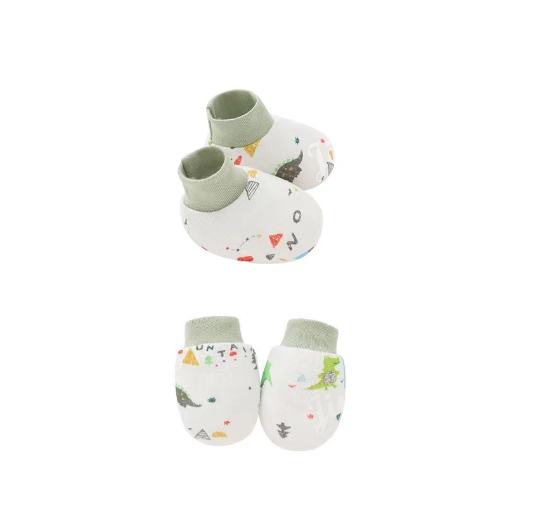 Baby Mittens and Booties Set Newborn Infant Cotton Mitten Set M1