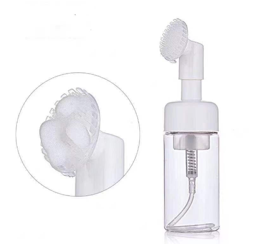 Foaming Bottle Mousse Pump Facial Wash Foam Cleansing Bottle Silicone Face Brush Container