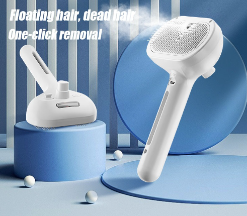 ROJECO Pet Spray Grooming Comb Pet Hair Cleaner Brush Floating Messy Hair Cleaning Dog Cat Lint Removal Brush for Dogs Cats