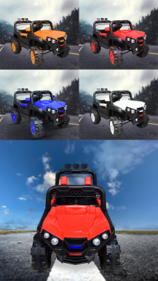 Jeep Kid’s Electric Car Four-Wheel Off-Road Toy Children's Remote-Control Car 1-6 Kids Watch 996