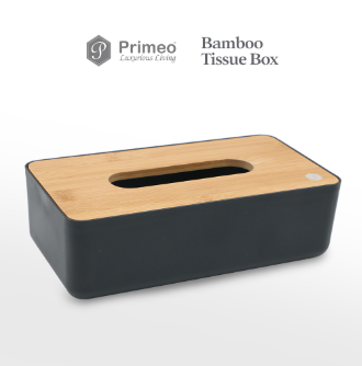 PRIMEO Bamboo Tissue Box 24x12.7x 7.5cm