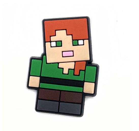 Cartoon Alex Sword Croc Jibbitz for Kids Minecraft Jibbits Charm Computer Game Jibits Crocks Shoes Accessories Shoe Charms Pins 013