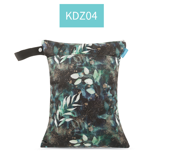 Happyflute Portable 30*40CM Diaper Wet Bag Waterproof Two Zippered Cute Prints Wet Dry Diaper Bag With Handle Wetbags 06