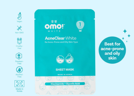 Omo! White AcneClear White Sheet Mask