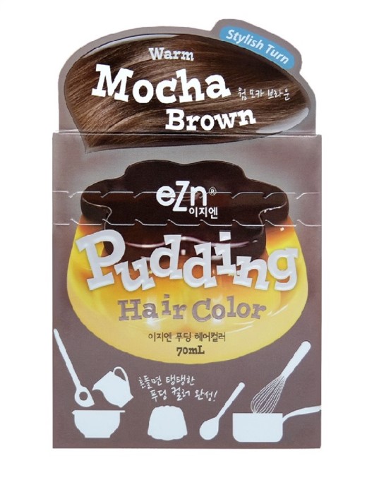 EZN Pudding Hair Color Warm Mocha Brown 70ML