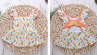 Girls Swimsuit 2022 New Style Summer Clothes Baby Girl One-Piece 3 Years Old 4 Fashionable Children
