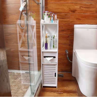 Toilet Storage Cabinet Bathroom Waterproof Shelf